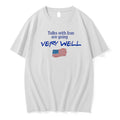 Original Talks With Iran Are Going Very Well Political Satire American Flag Tshirts Unisex T-shirt, Sweatshirt, Hoodie, Long Sleeve Tee - T-Shirt, Sweatshirt, Hoodie