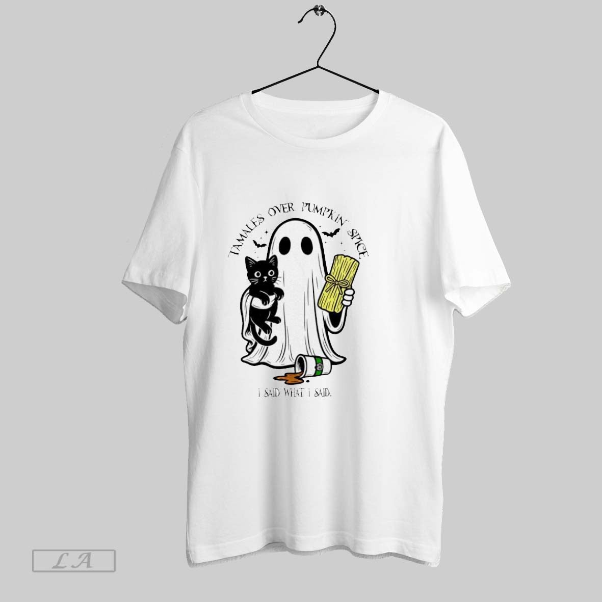 Original Tamales Over Pumpkin Spice I Said What I Said Halloween Retro Unisex T-shirt, Sweatshirt, Hoodie, Long Sleeve Tee - T-Shirt, Sweatshirt, Hoodie