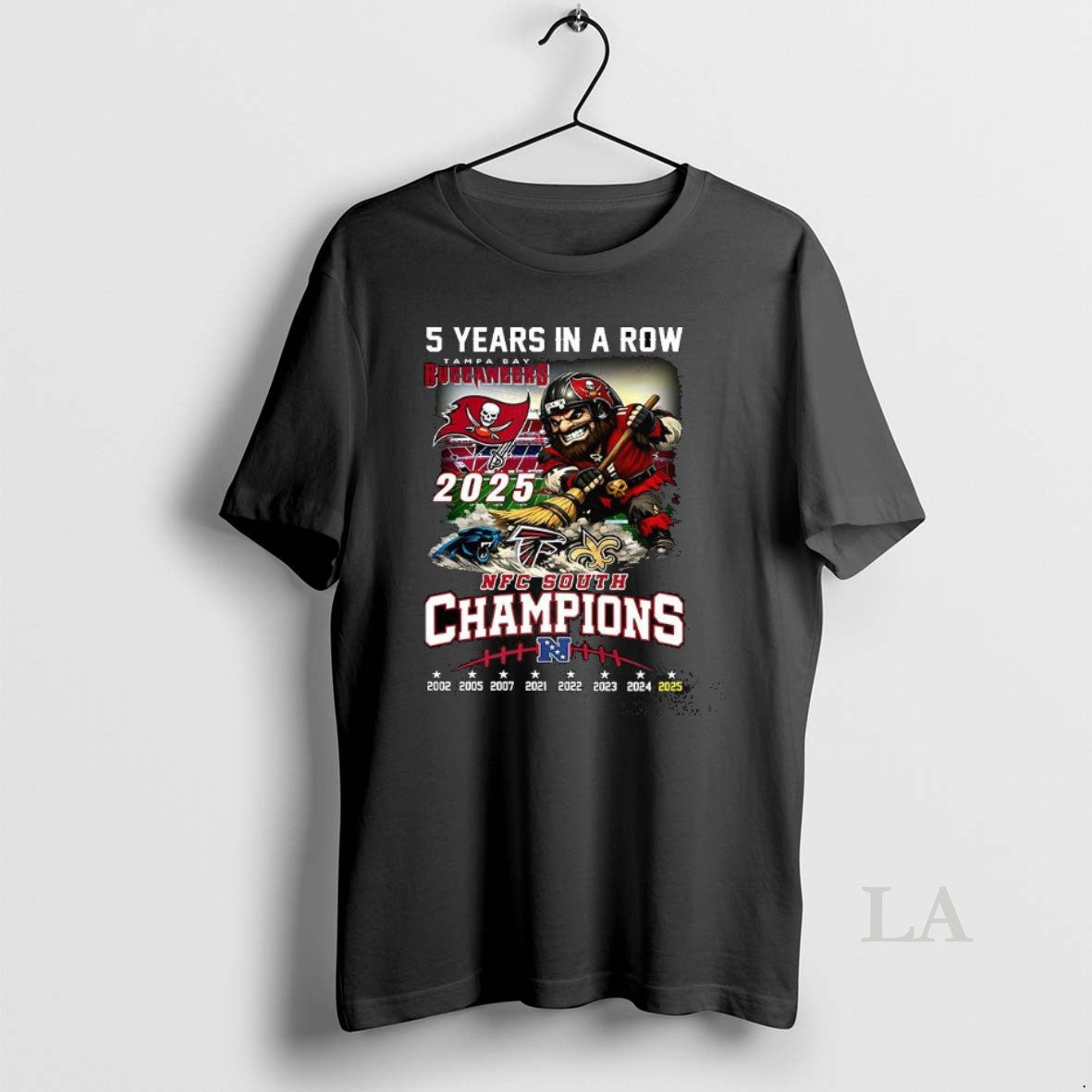 Original Tampa Bay Buccaneers Nfc South Champions 5 Years Row Mascot Sweeps Away T-Shirts, Hoodie, Sweatshirt - T-Shirt, Sweatshirt, Hoodie