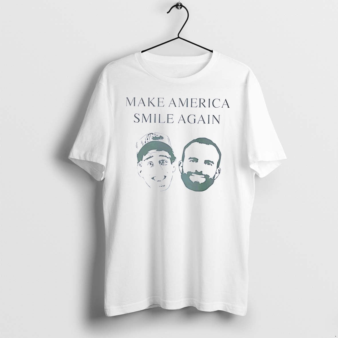 Original Tanner Smith And Connor Tomlinson Make America Smile Again White Tshirts Unisex T-shirt, Sweatshirt, Hoodie, Long Sleeve Tee - T-Shirt, Sweatshirt, Hoodie