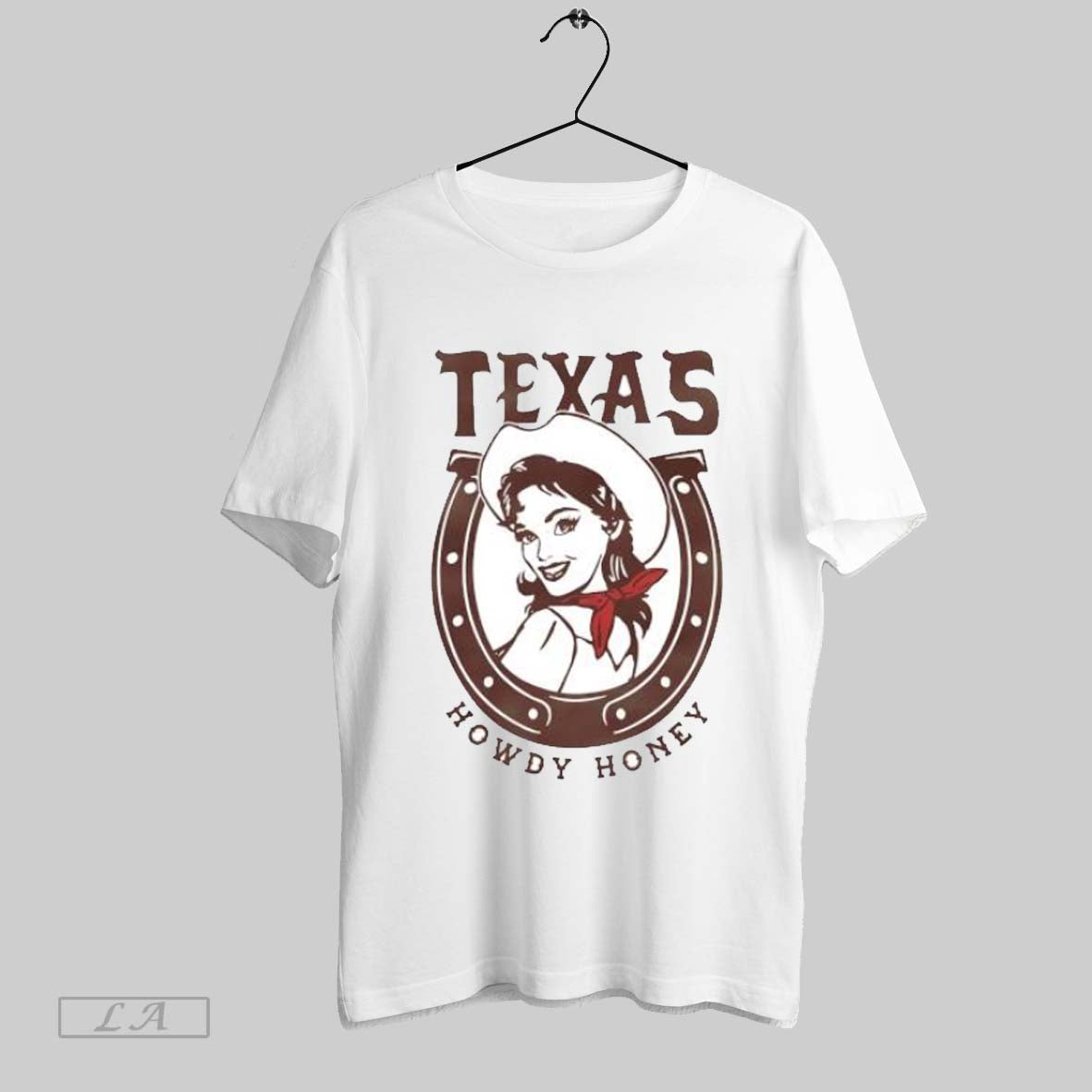 Original Texas Howdy Honey Pin Up Cowgirl Horseshoe Unisex T-shirt, Sweatshirt, Hoodie, Long Sleeve Tee - T-Shirt, Sweatshirt, Hoodie