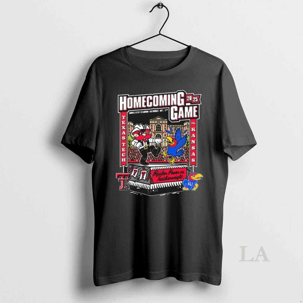 Original Texas Tech Red Raiders Vs Kansas Jayhawks 2025 Homecoming Gameday Jones Att Stadium October - T-Shirt, Sweatshirt, Hoodie