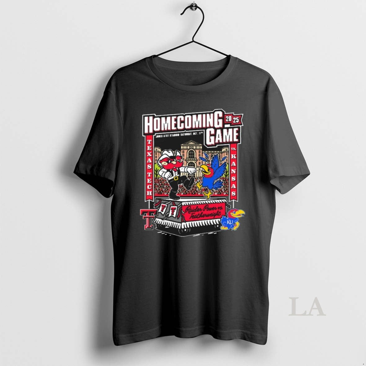 Original Texas Tech Red Raiders Vs Kansas Jayhawks 2025 Homecoming Gameday Jones Att Stadium October - T-Shirt, Sweatshirt, Hoodie