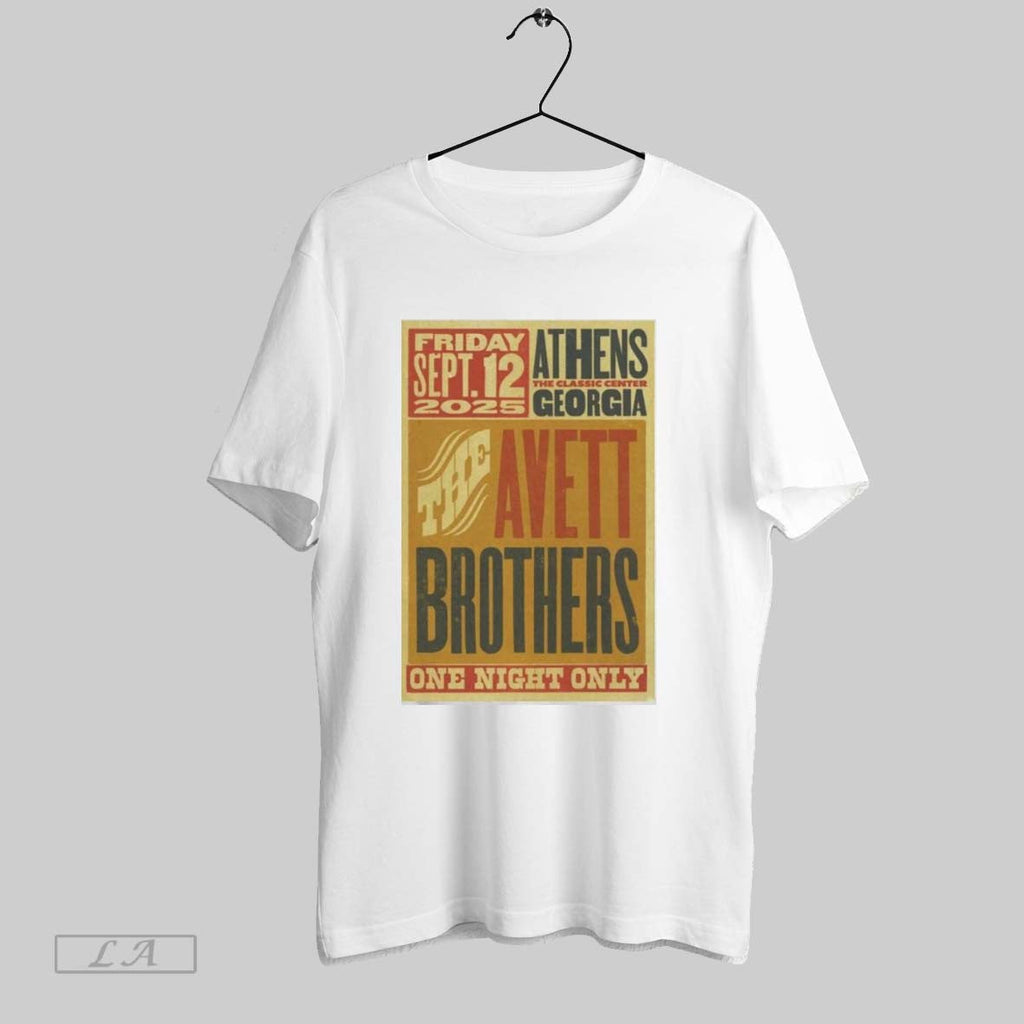 Original The Avett Brothers Sep 12 2025 Athens Ga Unisex T-shirt, Sweatshirt, Hoodie, Long Sleeve Tee - T-Shirt, Sweatshirt, Hoodie