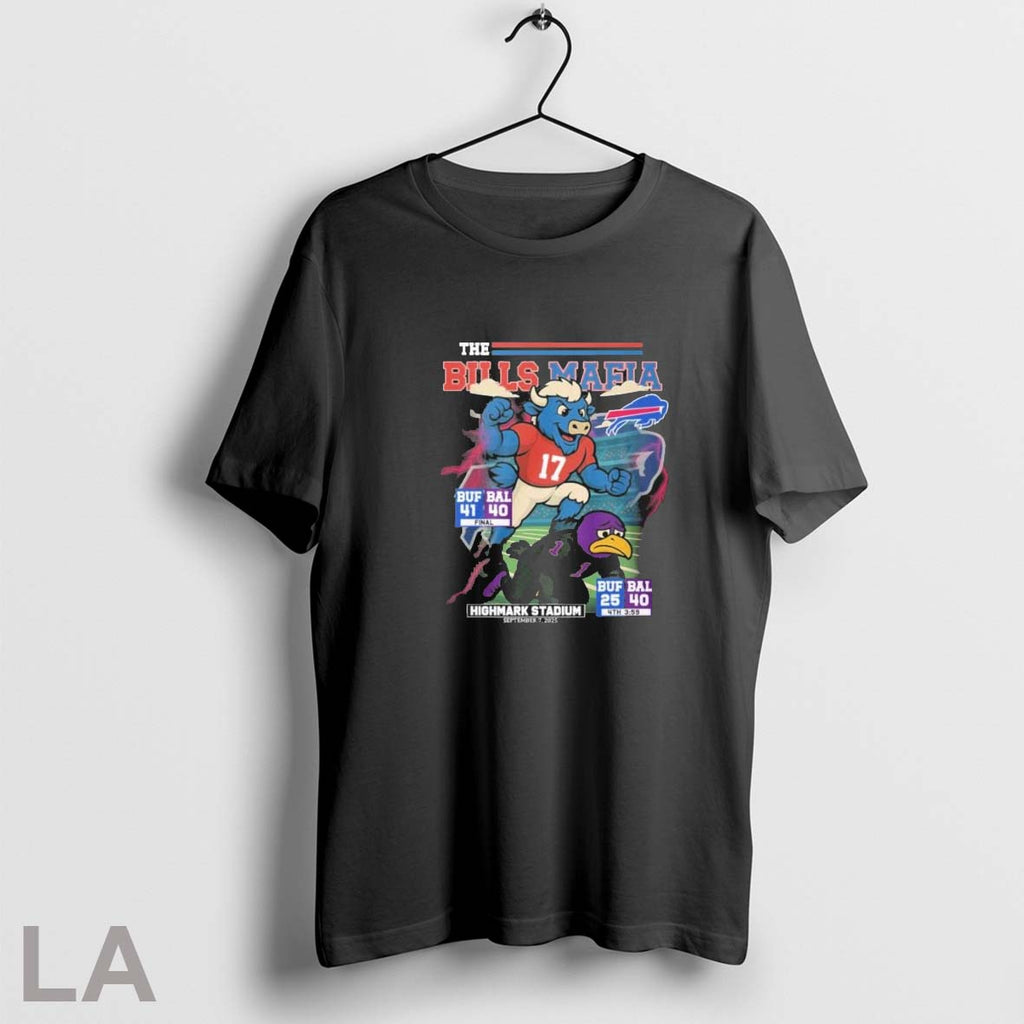 Original The Bills Mafia Buffalo 41 40 Baltimore Final Score Shirt Unisex T-shirt, Sweatshirt, Hoodie, Long Sleeve Tee - T-Shirt, Sweatshirt, Hoodie