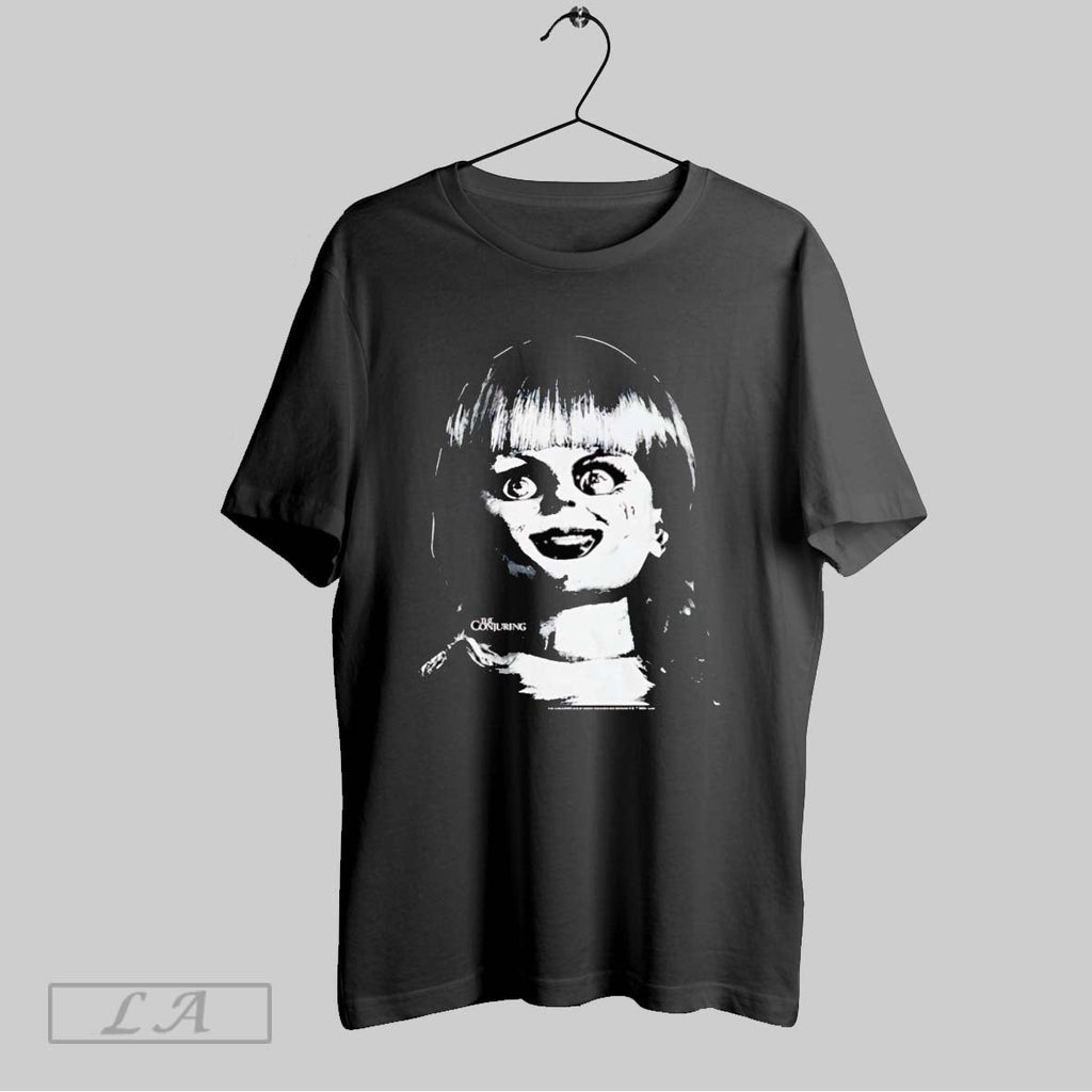 Original The Conjuring Last Rites Annabelle Face Unisex T-shirt, Sweatshirt, Hoodie, Long Sleeve Tee - T-Shirt, Sweatshirt, Hoodie