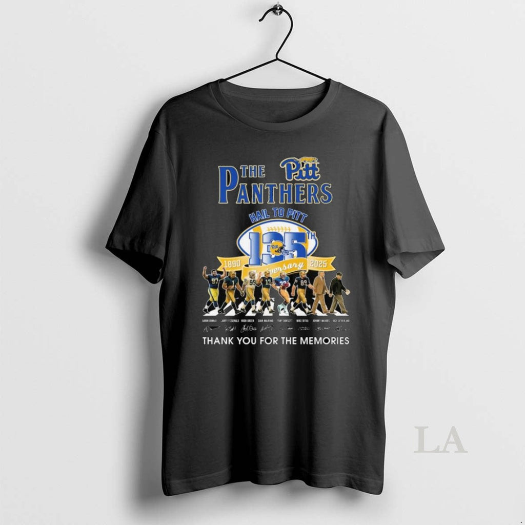 Original The Panthers Hail To Pitt 1890 2025 135th Anniversary Thank You For The Memories Unisex T-shirt, Sweatshirt, Hoodie, Long Sleeve Tee - T-Shirt, Sweatshirt, Hoodie
