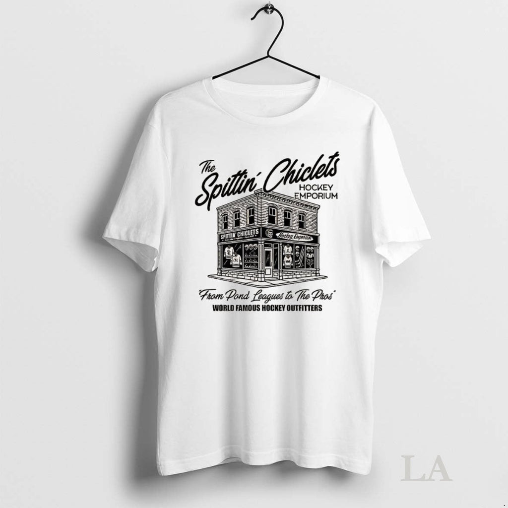Original The Spittin Chiclets Hockey Emporium From Pond Leaguest To The Pros Retro Unisex T-shirt, Sweatshirt, Hoodie, Long Sleeve Tee - T-Shirt, Sweatshirt, Hoodie
