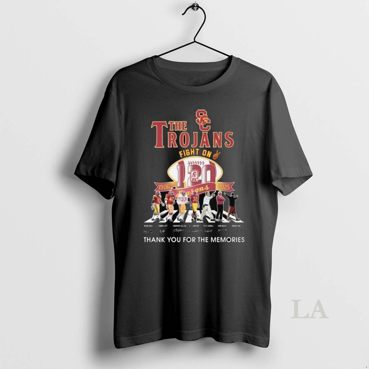 Original The Trojans Fight On 1906 2025 Season Thank You For The Memories Signatures Long Unisex T-shirt, Sweatshirt, Hoodie, Long Sleeve Tee - T-Shirt, Sweatshirt, Hoodie