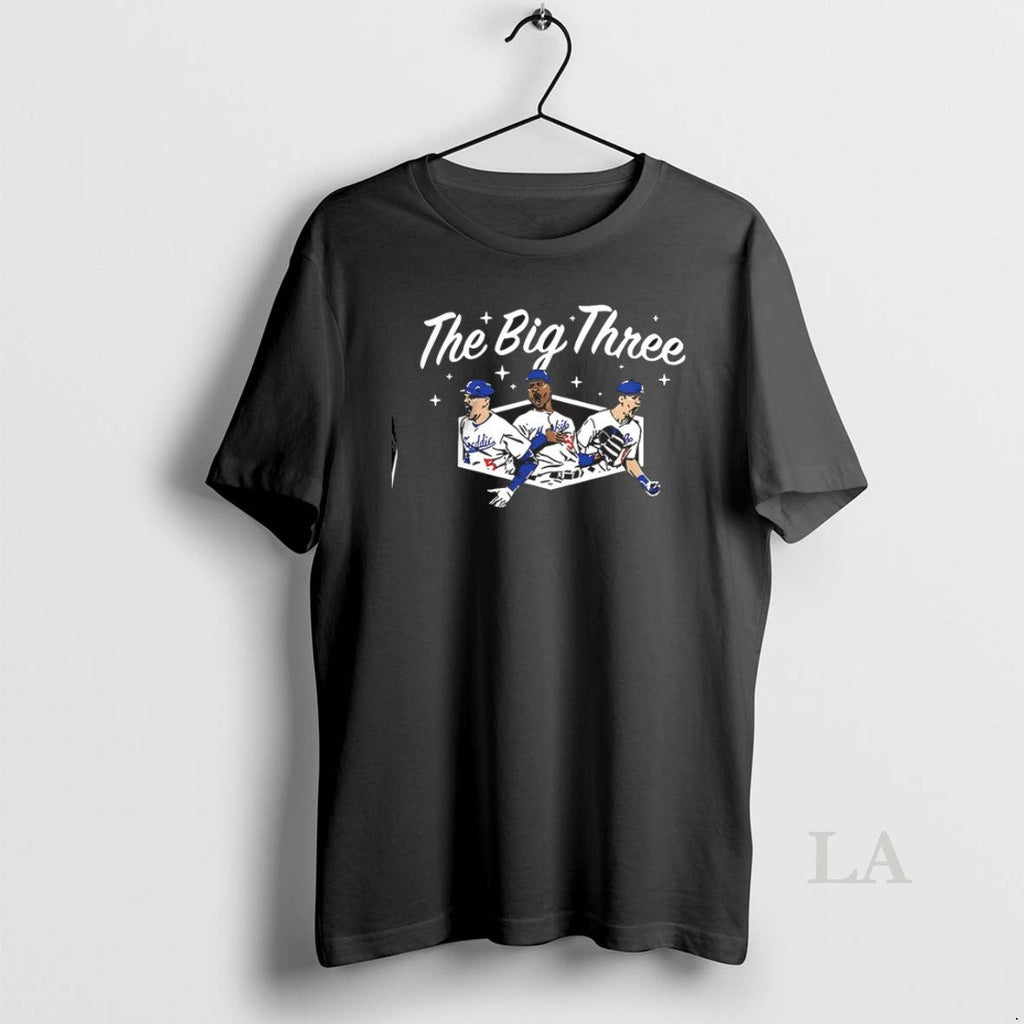 Original The Big Three Los Angeles Dodgers Baseball Unisex T-shirt, Sweatshirt, Hoodie, Long Sleeve Tee - T-Shirt, Sweatshirt, Hoodie