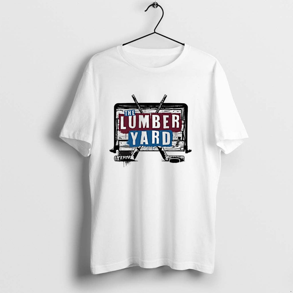 Original The Lumber Yard Colorado Avalanche Hockey Goal Sticks Puck Distressed Tshirts Unisex T-shirt, Sweatshirt, Hoodie, Long Sleeve Tee - T-Shirt, Sweatshirt, Hoodie