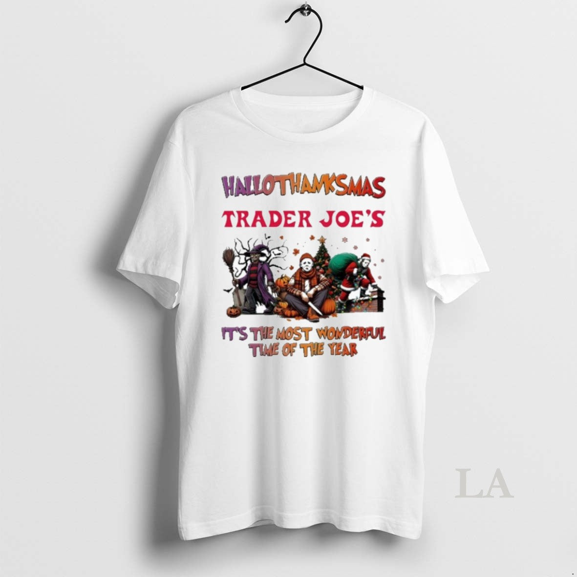 Original Trader Joes Horror Film Hallothanksmas Its The Most Wonderful Time Of The Year Unisex T-shirt, Sweatshirt, Hoodie, Long Sleeve Tee - T-Shirt, Sweatshirt, Hoodie