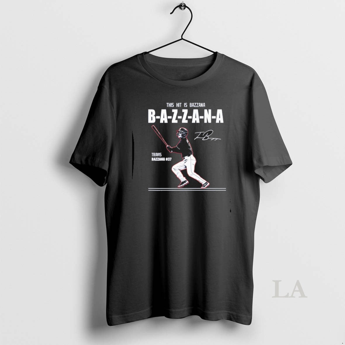 Original Travis Bazzana 37 Cleveland Baseball This Hit Is Bazzana Signature Unisex T-shirt, Sweatshirt, Hoodie, Long Sleeve Tee - T-Shirt, Sweatshirt, Hoodie