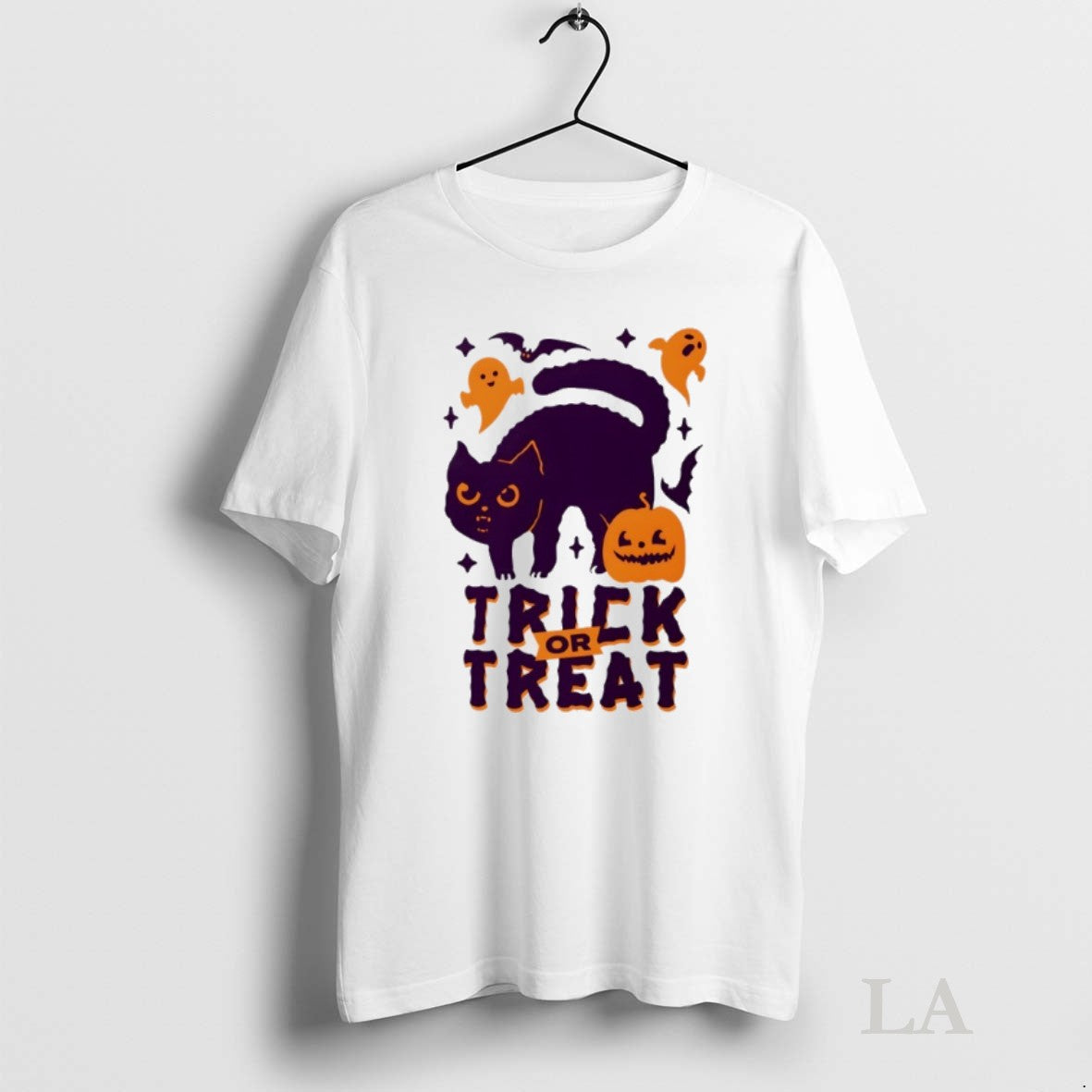 Original Trick Or Treat Cat And Pumpkin Halloween Unisex T-shirt, Sweatshirt, Hoodie, Long Sleeve Tee - T-Shirt, Sweatshirt, Hoodie