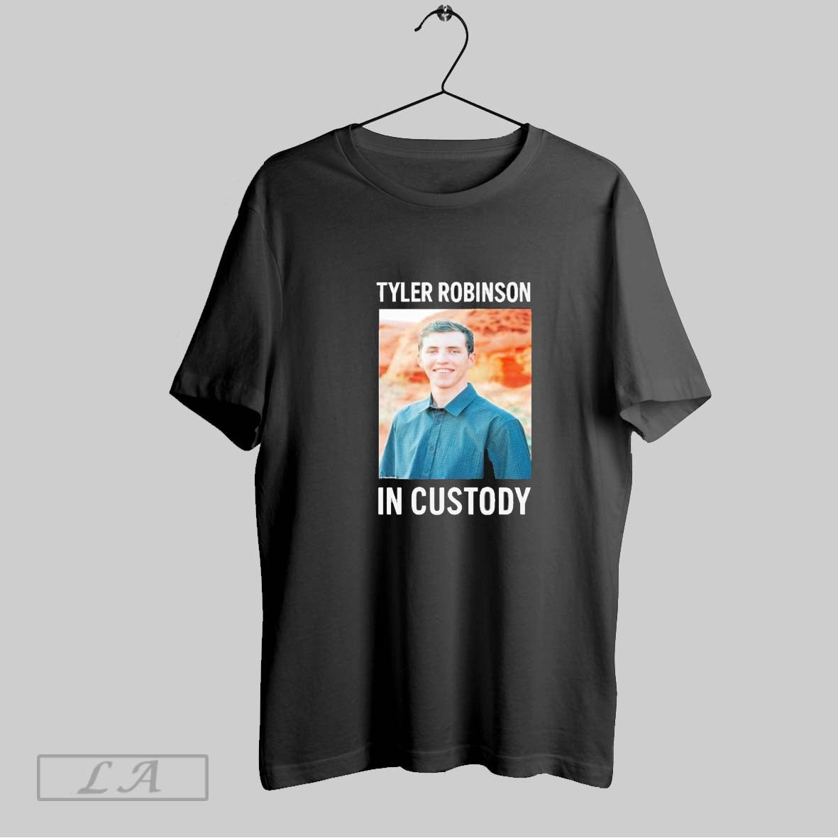 Original Tyler Robinson In Custody Unisex T-shirt, Sweatshirt, Hoodie, Long Sleeve Tee - T-Shirt, Sweatshirt, Hoodie