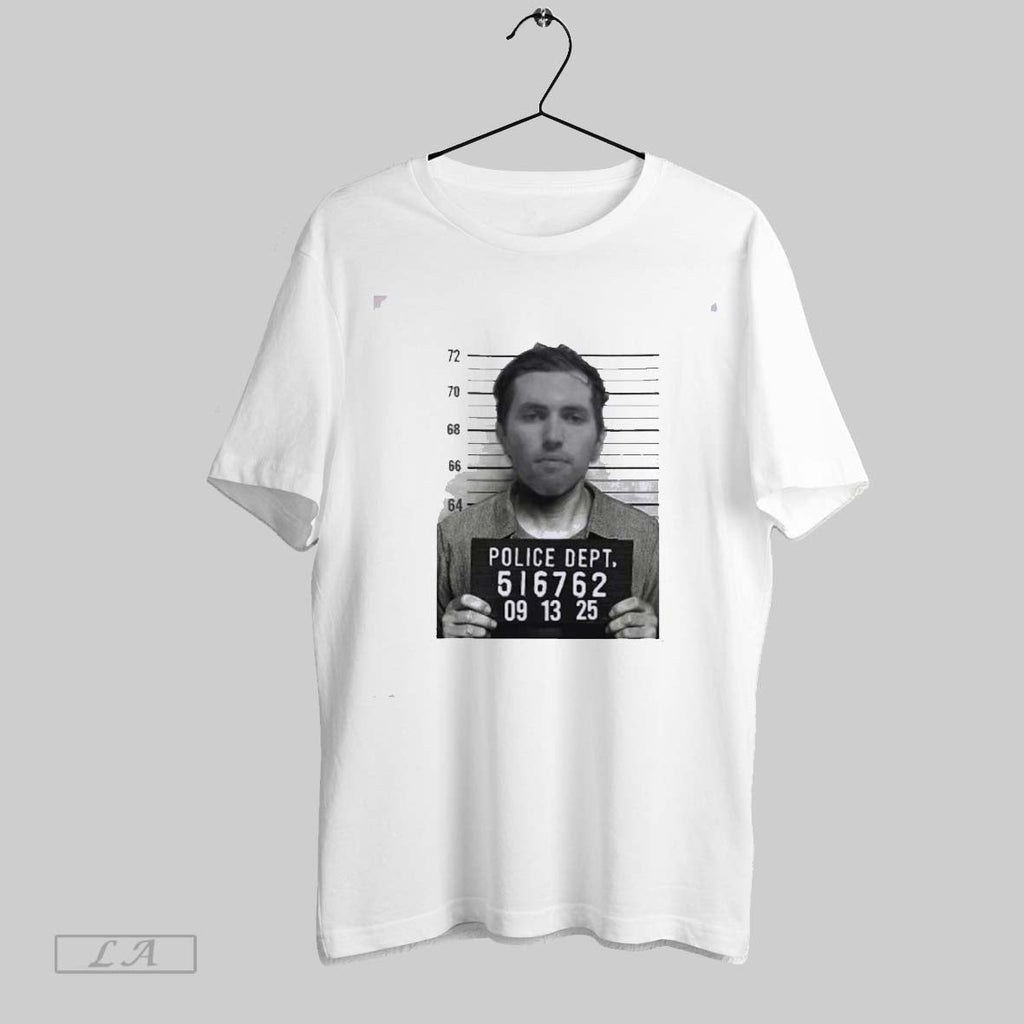 Original Tyler Robinson Mugshot Charlie Kirk Assassination Unisex T-shirt, Sweatshirt, Hoodie, Long Sleeve Tee - T-Shirt, Sweatshirt, Hoodie
