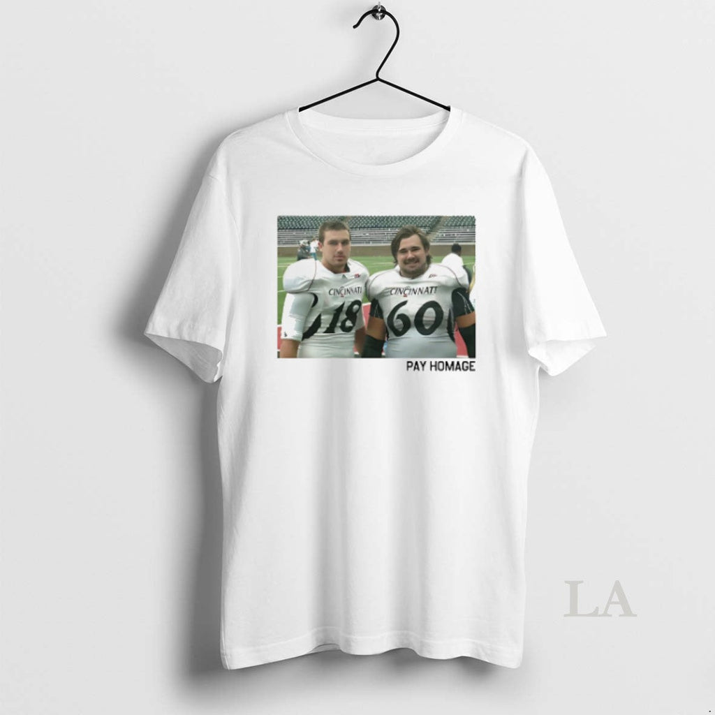 Original Uc Bearcats Kelce Brothers Pay Homage Unisex T-shirt, Sweatshirt, Hoodie, Long Sleeve Tee - T-Shirt, Sweatshirt, Hoodie