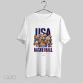 Original Usa Basketball Usa Paris 2024 Cartoon Unisex T-shirt, Sweatshirt, Hoodie, Long Sleeve Tee - T-Shirt, Sweatshirt, Hoodie