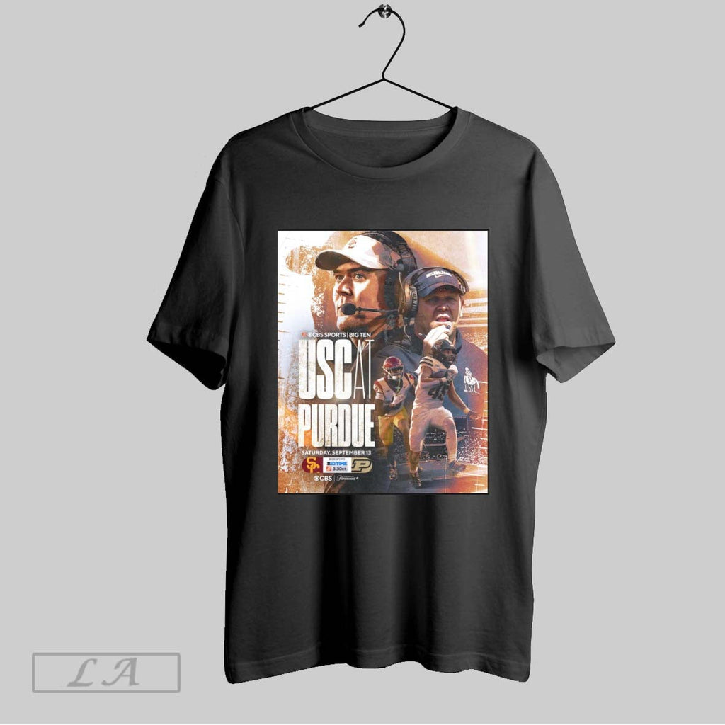Original Usc Trojans At Purdue Boilermakers Cbs Sports Big Ten September 13 2025 Poster Unisex T-shirt, Sweatshirt, Hoodie, Long Sleeve Tee - T-Shirt, Sweatshirt, Hoodie