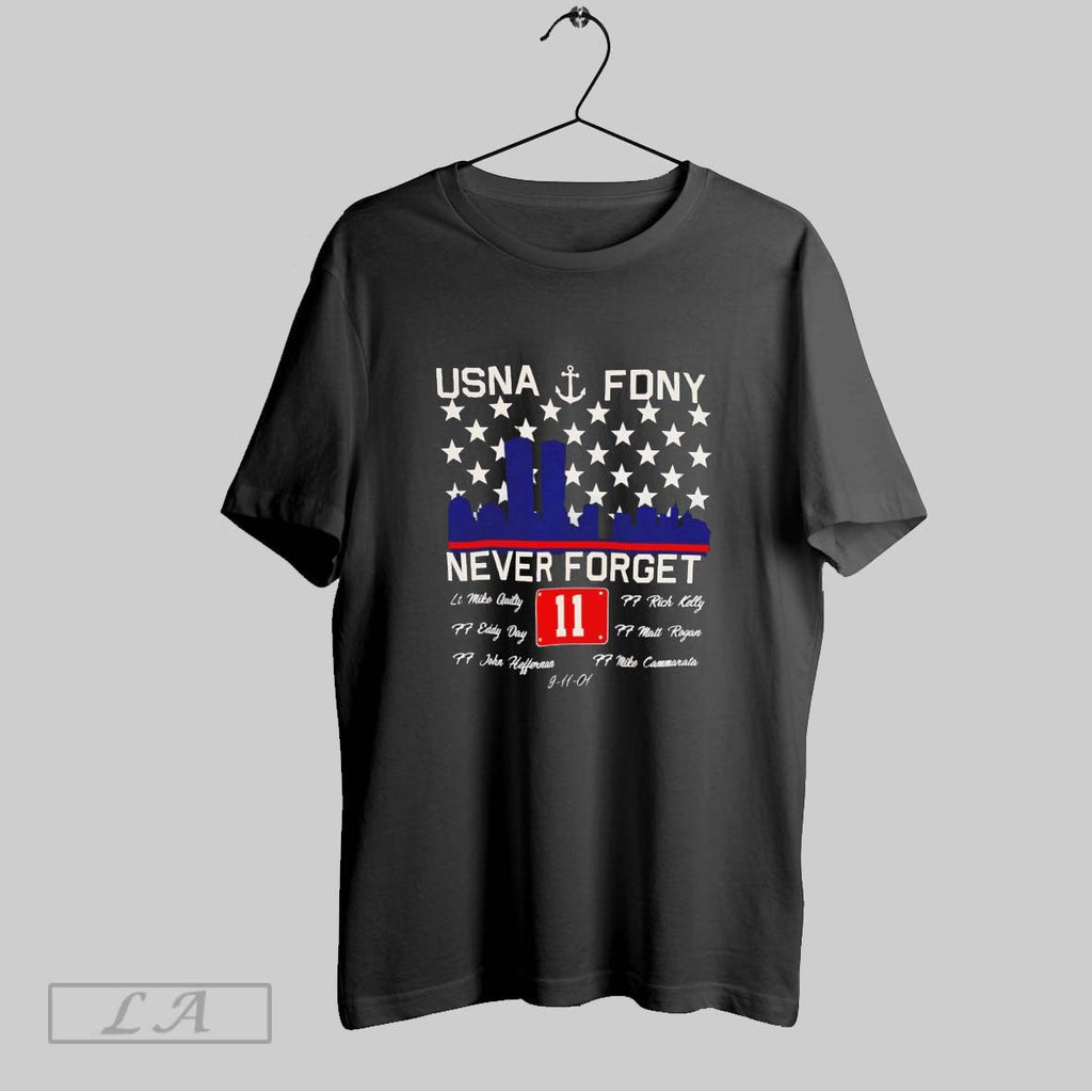 Original Usna Fdmny Never Forget 11 September Flag Unisex T-shirt, Sweatshirt, Hoodie, Long Sleeve Tee - T-Shirt, Sweatshirt, Hoodie
