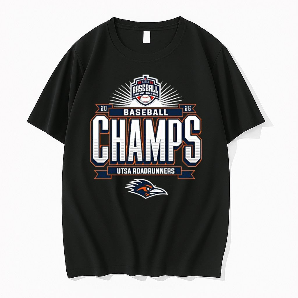 Original Utsa Roadrunners 2026 American Baseball Conference Tournament Champions Tshirts Unisex T-shirt, Sweatshirt, Hoodie, Long Sleeve Tee - T-Shirt, Sweatshirt, Hoodie