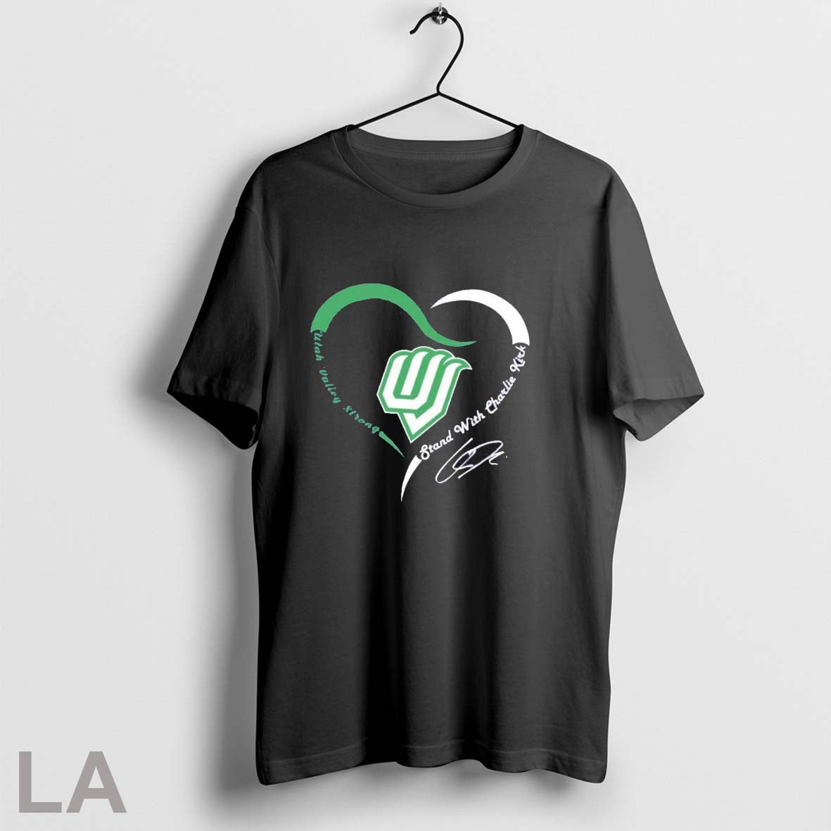 Original Utah Valley Strong Stand With Charlie Kirk Heart Signature Unisex T-shirt, Sweatshirt, Hoodie, Long Sleeve Tee - T-Shirt, Sweatshirt, Hoodie