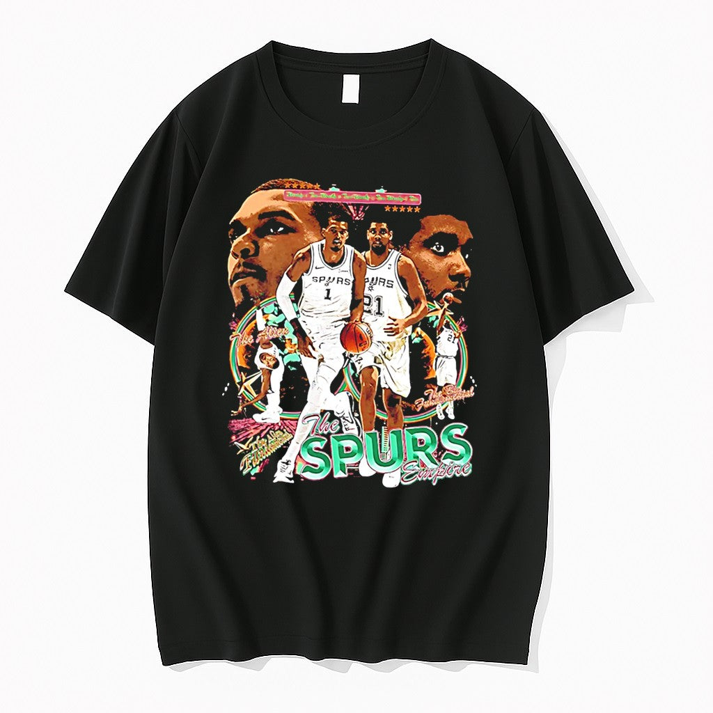 Original Victor Wembanyama And Tim Duncan Basketball Player Graphic Tee Tshirts Unisex T-shirt, Sweatshirt, Hoodie, Long Sleeve Tee - T-Shirt, Sweatshirt, Hoodie