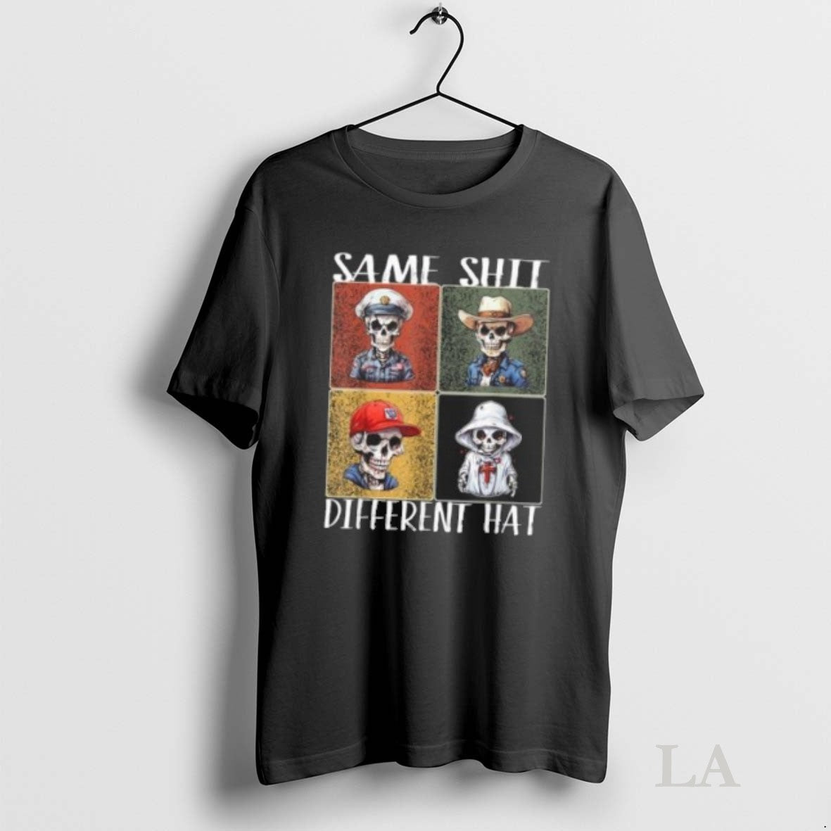 Original Vintage Skeleton Same Shit Different Hat Unisex T-shirt, Sweatshirt, Hoodie, Long Sleeve Tee - T-Shirt, Sweatshirt, Hoodie