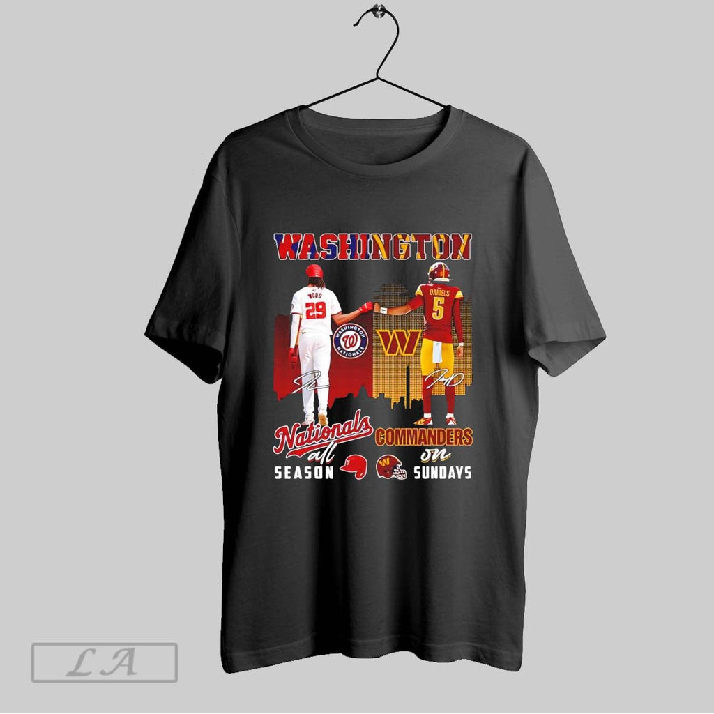 Original Washington Reed Nationals All Season Bump Hands Daniels Commanders On Sunday Signature - T-Shirt, Sweatshirt, Hoodie