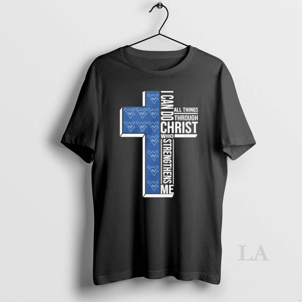 Original West Virginia Basketball Logo I Can Do All Things Through Christ Who Strengthens Me T-Shirts, Hoodie, Sweatshirt - T-Shirt, Sweatshirt, Hoodie