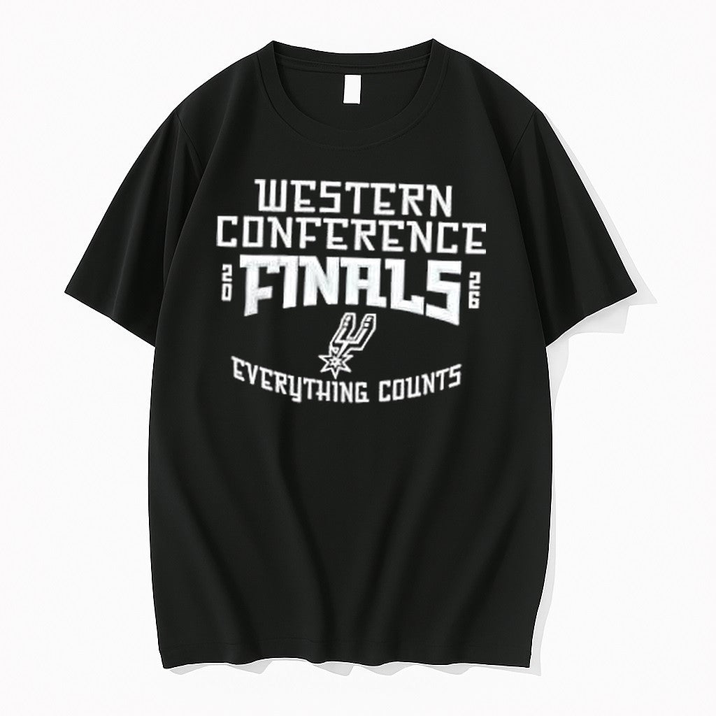 Original Western Conference Finals San Antonio Spurs Everything Counts 2026 Tshirts Unisex T-shirt, Sweatshirt, Hoodie, Long Sleeve Tee - T-Shirt, Sweatshirt, Hoodie