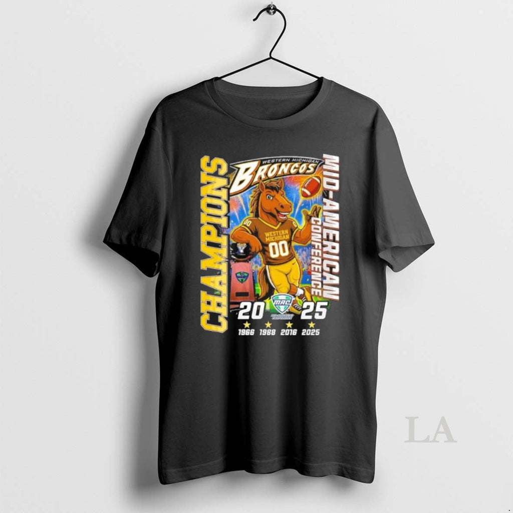 Original Western Michigan Broncos Mascot 2025 Mac Football Champions T-Shirts, Hoodie, Sweatshirt - T-Shirt, Sweatshirt, Hoodie