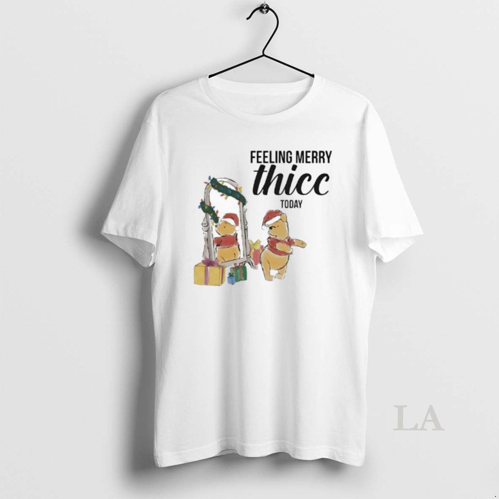 Original Winnie Pooh Lights Feeling Merry Thicc Today T-Shirts, Hoodie, Sweatshirt - T-Shirt, Sweatshirt, Hoodie