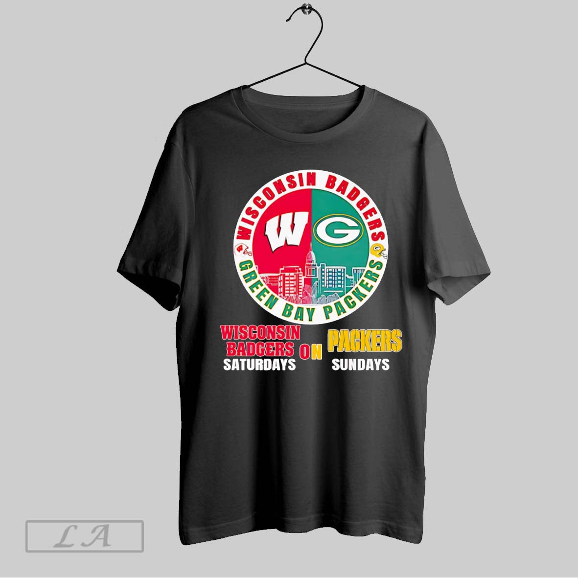 Original Wisconsin Badgers On Saturdays Green Bay Packers On Sundays Unisex T-shirt, Sweatshirt, Hoodie, Long Sleeve Tee - T-Shirt, Sweatshirt, Hoodie