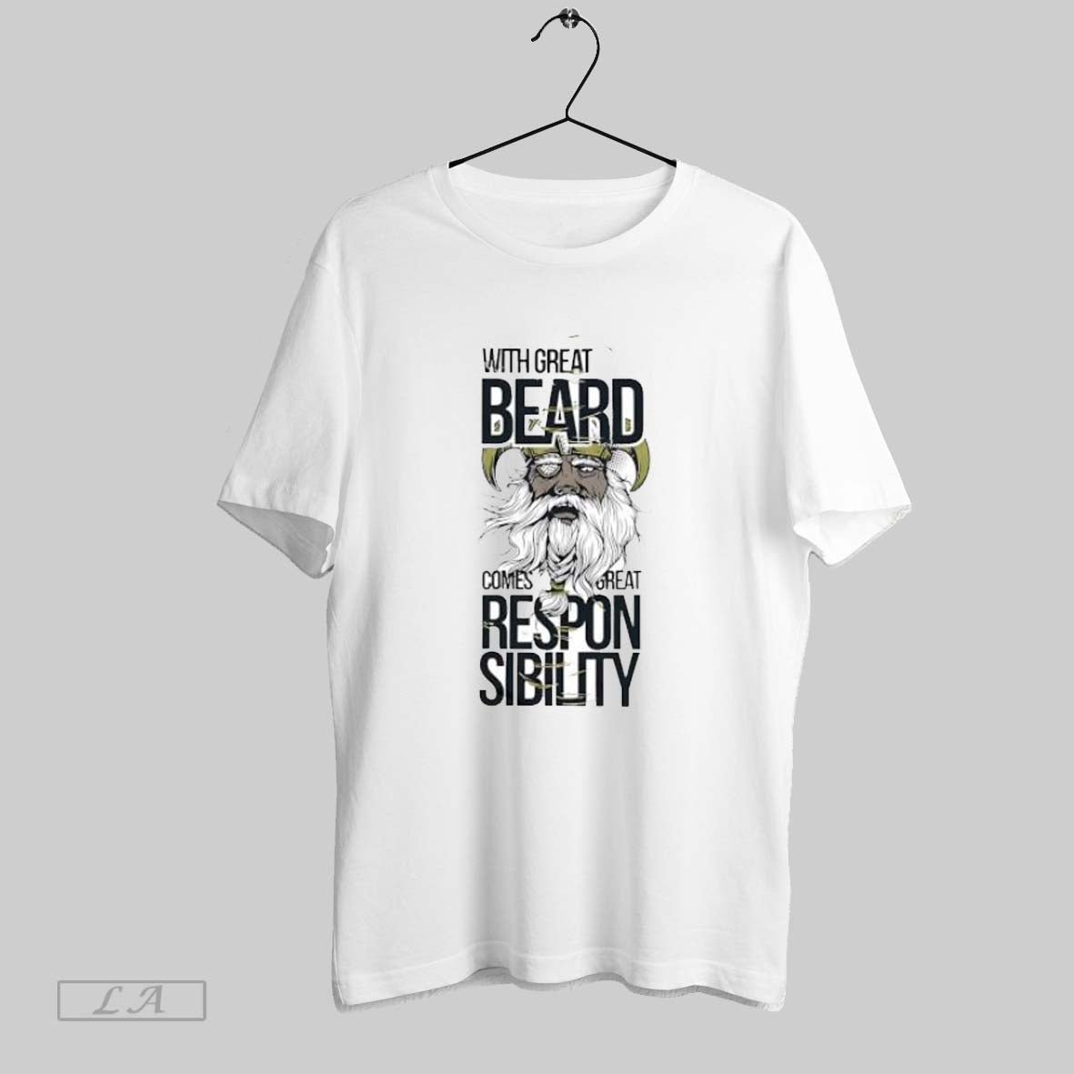 Original With Great Beard Comes Great Responsibility Viking Norse God Unisex T-shirt, Sweatshirt, Hoodie, Long Sleeve Tee - T-Shirt, Sweatshirt, Hoodie