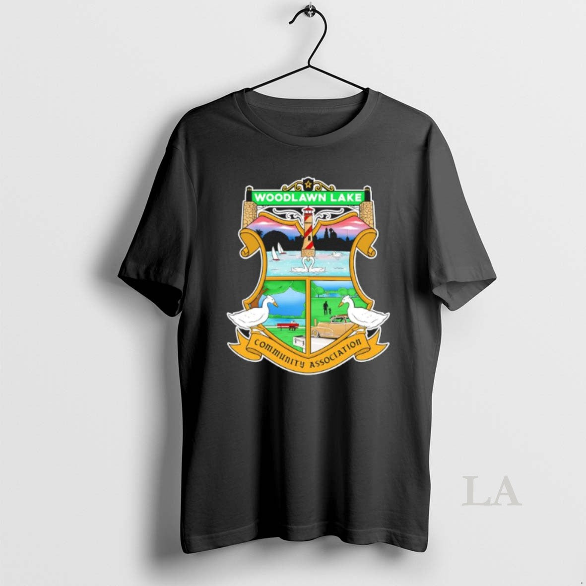 Original Woodlawn Lake Community Association San Antonio Texas Logo Unisex T-shirt, Sweatshirt, Hoodie, Long Sleeve Tee - T-Shirt, Sweatshirt, Hoodie