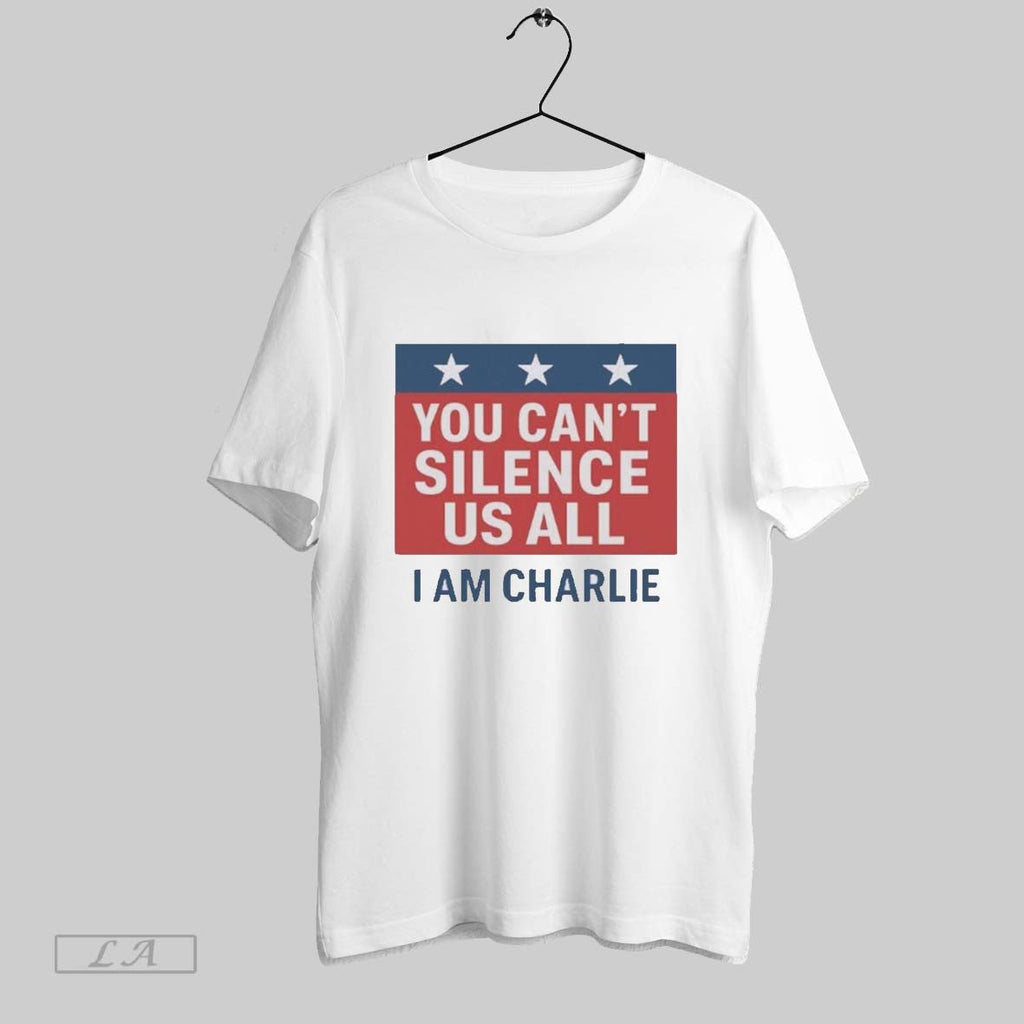 Original You Cant Silence Us All I Am Charlie Unisex T-shirt, Sweatshirt, Hoodie, Long Sleeve Tee - T-Shirt, Sweatshirt, Hoodie
