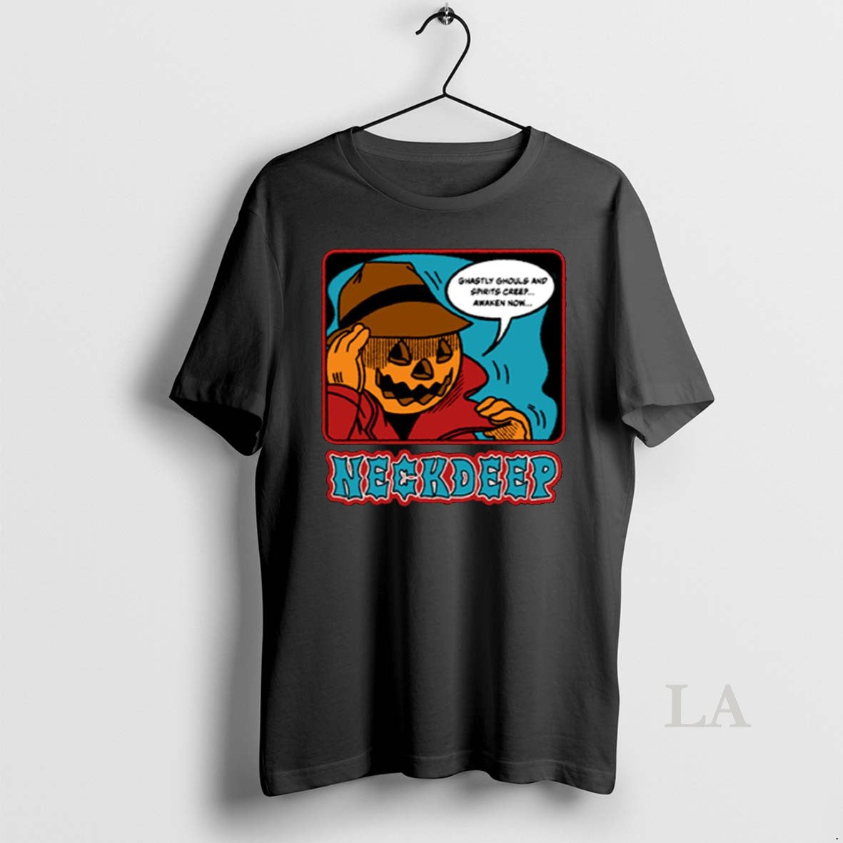 Original Neck Deep Pumpkin Guy Halloween 2025 Unisex T-shirt, Sweatshirt, Hoodie, Long Sleeve Tee - T-Shirt, Sweatshirt, Hoodie