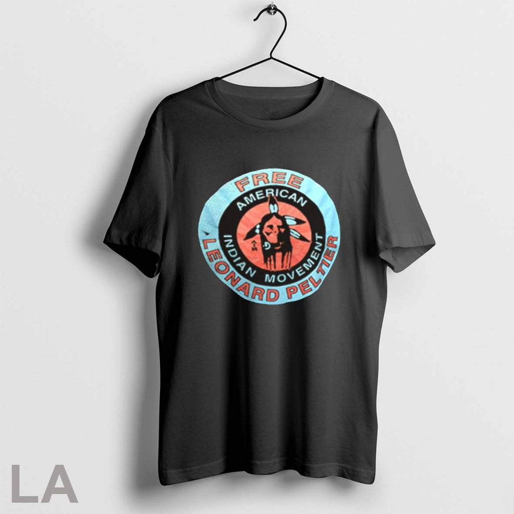 Orriginal Free Leonard Peltier American Indian Movement Unisex T-shirt, Sweatshirt, Hoodie, Long Sleeve Tee - T-Shirt, Sweatshirt, Hoodie