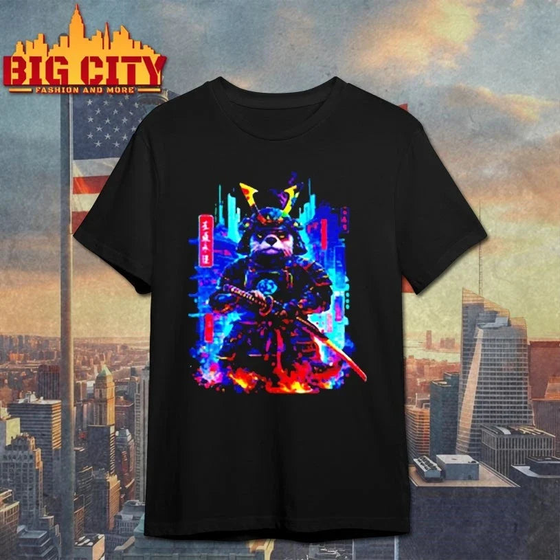 Otter Katana Cyberpunk Neon Samurai Japanese Art shirtv Unisex T-shirt, Sweatshirt, Hoodie, Long Sleeve Tee - T-Shirt, Sweatshirt, Hoodie
