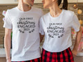 Our First Engaged 2023 Shirt Matching New Engaged Couple Xmas Engagement Fianc FiancE T-Shirts, Hoodie, Sweatshirt - T-Shirt, Sweatshirt, Hoodie