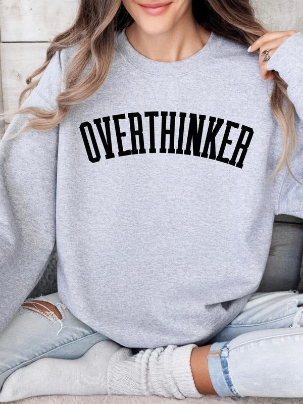 Overthinker Gray T-Shirts, Hoodie, Sweatshirt - T-Shirt, Sweatshirt, Hoodie