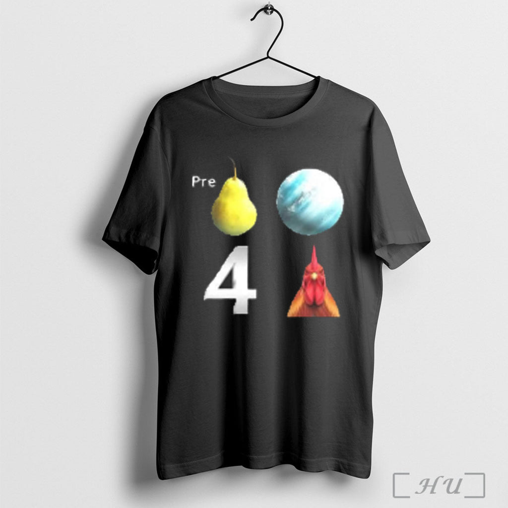 Pre Pear Planet 4 Four Rooster Funny T Shirt Unisex T-shirt, Sweatshirt, Hoodie, Long Sleeve Tee - T-Shirt, Sweatshirt, Hoodie