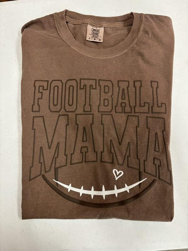 PUFF Football Mama Print Comfort Colors T-Shirts, Hoodie, Sweatshirt - T-Shirt, Sweatshirt, Hoodie