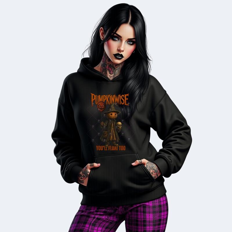 PUMPKINWISE YOU'LL FLOAT TOO Halloween Grunge Skulls Cotton Casual All Seasons Top Streetwear T-Shirts, Hoodie, Sweatshirt - T-Shirt, Sweatshirt, Hoodie