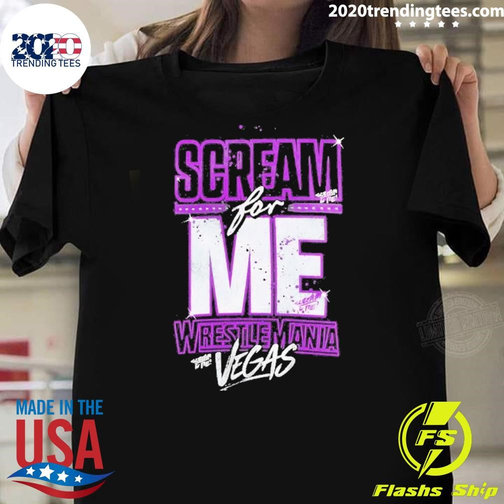 Paige Scream For Me Vegas 2026 Shirt Unisex T-shirt, Sweatshirt, Hoodie, Long Sleeve Tee - T-Shirt, Sweatshirt, Hoodie