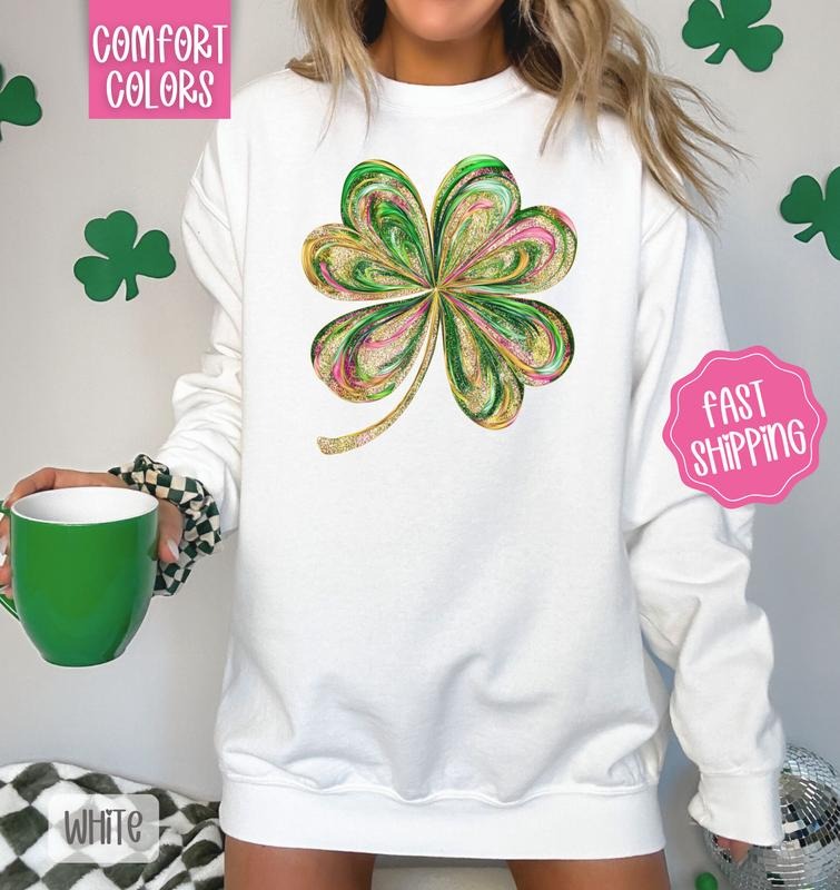 Painted Clover Comfort Colors St Patrick'S Day Cute T-Shirts, Hoodie, Sweatshirt - T-Shirt, Sweatshirt, Hoodie