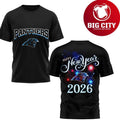 Panthers Happy New Year 2026 Two Sided Shirt Unisex T-shirt, Sweatshirt, Hoodie, Long Sleeve Tee - T-Shirt, Sweatshirt, Hoodie