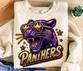 Panthers Png Mascot Png Gold Purple Panther Png Sport Png Game Day Png Instant Png DTF Menswear Top T-Shirts, Hoodie, Sweatshirt - T-Shirt, Sweatshirt, Hoodie