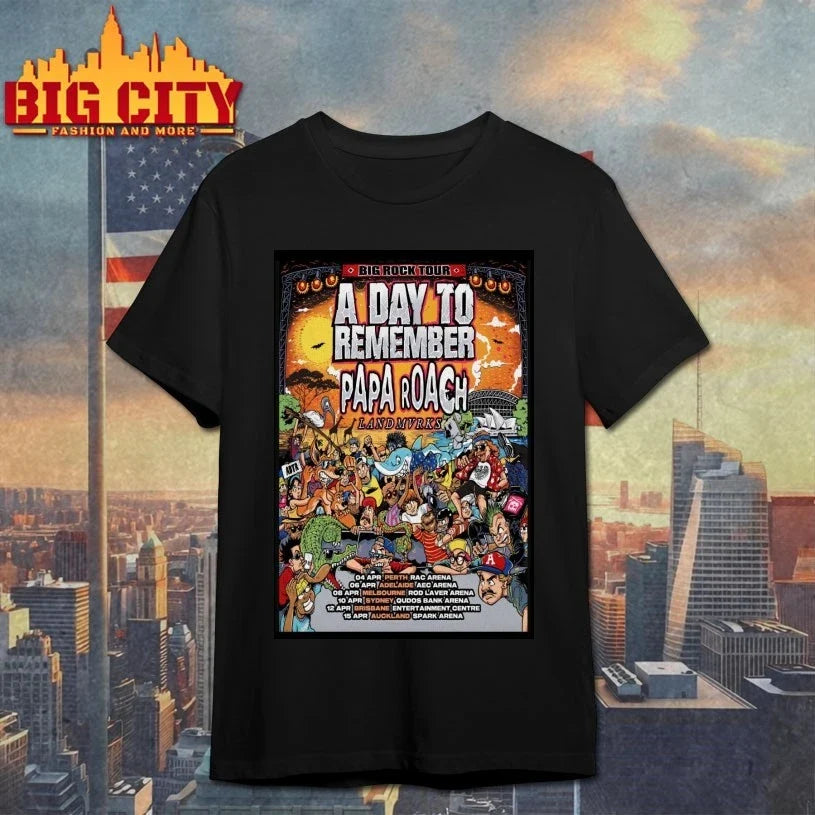 Papa Roach Big Rock 2026 Tour Poster shirt Unisex T-shirt, Sweatshirt, Hoodie, Long Sleeve Tee - T-Shirt, Sweatshirt, Hoodie
